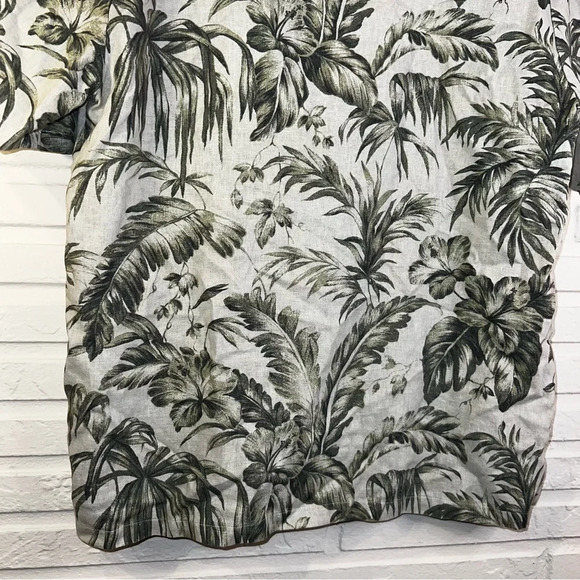 Jessica Holbrook Green Tropical Linen Vacation Top, Women’s Size Small - Picture 3 of 8